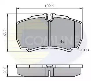 Комплект тормозных колодок, дисковый тормоз COMLINE купить