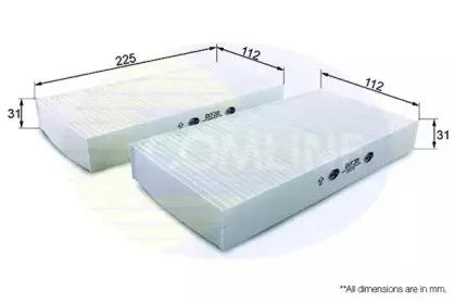 EKF201 Comline - Фільтр салону ( аналогWP9206/LA122 ) COMLINE купить