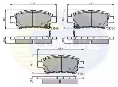 Комплект тормозных колодок, дисковый тормоз COMLINE купить