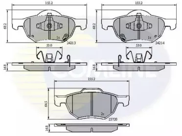 Комплект тормозных колодок, дисковый тормоз COMLINE купить