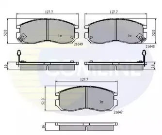 Комплект тормозных колодок, дисковый тормоз COMLINE купить