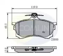 Комплект тормозных колодок, дисковый тормоз COMLINE купить