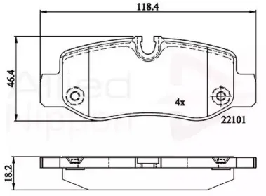 Комплект тормозных колодок, дисковый тормоз COMLINE купить