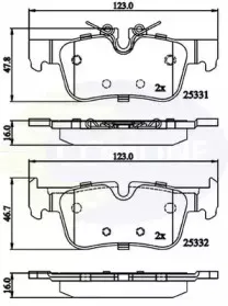 Комплект тормозных колодок, дисковый тормоз COMLINE купить