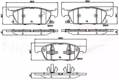 Комплект тормозных колодок, дисковый тормоз COMLINE купить
