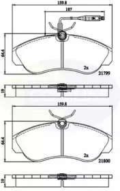 Комплект тормозных колодок, дисковый тормоз COMLINE купить