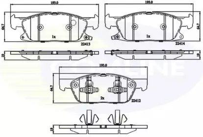 Комплект тормозных колодок, дисковый тормоз COMLINE купить