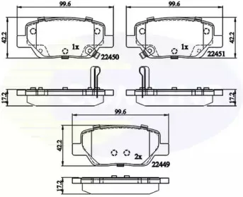Комплект тормозных колодок, дисковый тормоз COMLINE купить