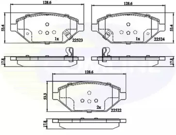 Комплект тормозных колодок, дисковый тормоз COMLINE купить