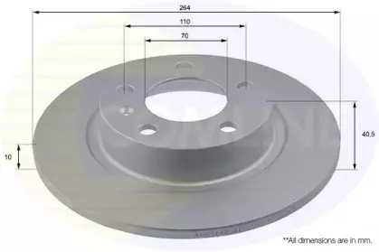 ADC1148 Comline - Диск гальмівний з покриттям COMLINE купить