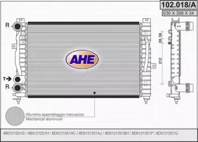 Радиатор, охлаждение двигателя AHE купить