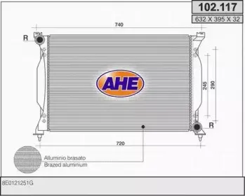 Радиатор, охлаждение двигателя AHE купить