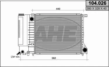 Радиатор, охлаждение двигателя AHE купить