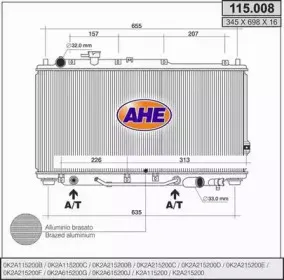 Радиатор, охлаждение двигателя AHE купить