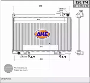 Радиатор, охлаждение двигателя AHE купить