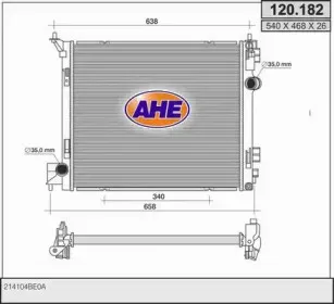 Радиатор, охлаждение двигателя AHE купить