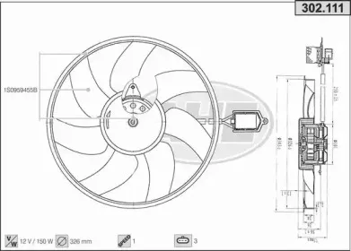 Вентилятор, охлаждение двигателя AHE купить