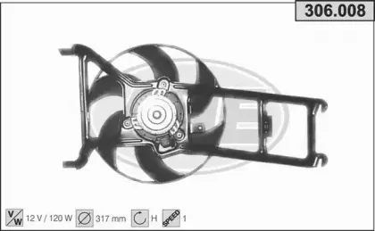 Вентилятор, охлаждение двигателя AHE купить