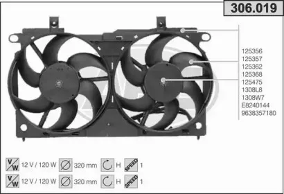 Вентилятор, охлаждение двигателя AHE купить