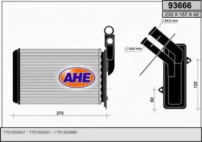 Теплообменник, отопление салона AHE купить