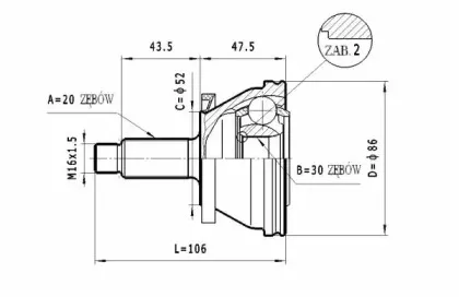 Шарнирный комплект, приводной вал STATIM купить