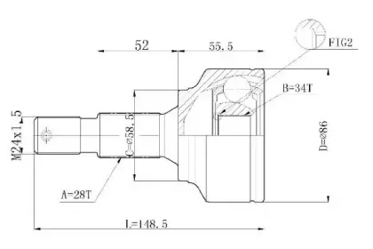 Шарнирный комплект, приводной вал STATIM купить
