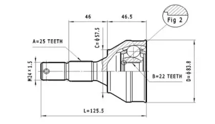 Шарнирный комплект, приводной вал STATIM купить