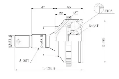 Шарнирный комплект, приводной вал STATIM купить
