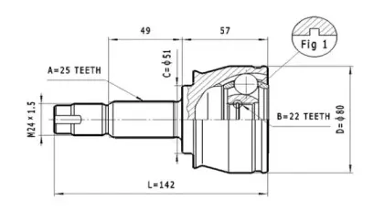 Шарнирный комплект, приводной вал STATIM купить
