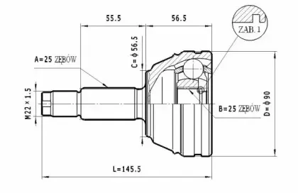 Шарнирный комплект, приводной вал STATIM купить