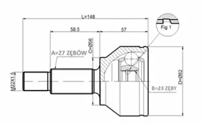 Шарнирный комплект, приводной вал STATIM купить