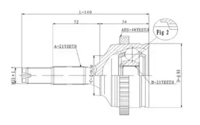 Шарнирный комплект, приводной вал STATIM купить
