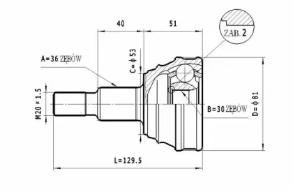 Шарнирный комплект, приводной вал STATIM купить
