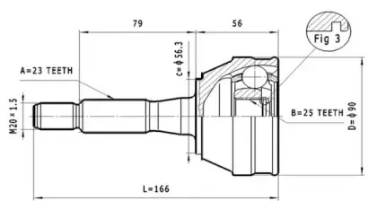 Шарнирный комплект, приводной вал STATIM купить