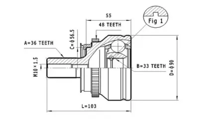 Шарнирный комплект, приводной вал STATIM купить