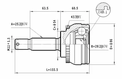Шарнирный комплект, приводной вал STATIM купить