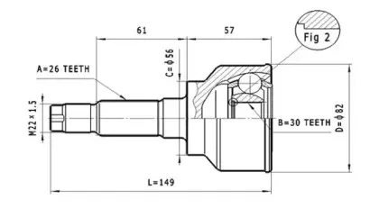 Шарнирный комплект, приводной вал STATIM купить