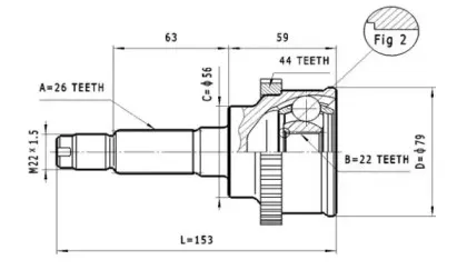 Шарнирный комплект, приводной вал STATIM купить