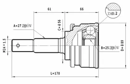 Шарнирный комплект, приводной вал STATIM купить