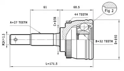 Шарнирный комплект, приводной вал STATIM купить