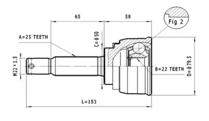 Шарнирный комплект, приводной вал STATIM купить