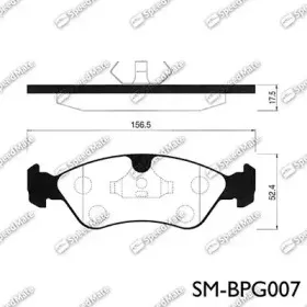 Комплект тормозных колодок, дисковый тормоз SpeedMate купить