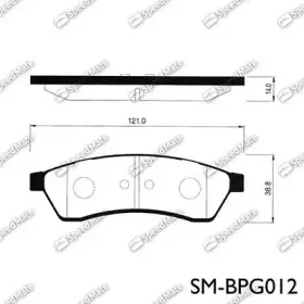 Комплект тормозных колодок, дисковый тормоз SpeedMate купить