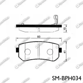 Комплект тормозных колодок, дисковый тормоз SpeedMate купить