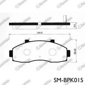 Комплект тормозных колодок, дисковый тормоз SpeedMate купить