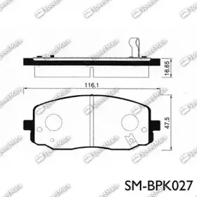 Комплект тормозных колодок, дисковый тормоз SpeedMate купить