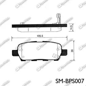 Комплект тормозных колодок, дисковый тормоз SpeedMate купить