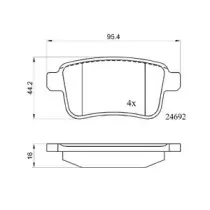 Комплект тормозных колодок, дисковый тормоз DriveTec купить