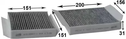 Фильтр, воздух во внутренном пространстве JS ASAKASHI купить