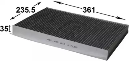 Фильтр, воздух во внутренном пространстве JS ASAKASHI купить